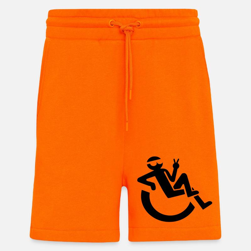 Bild eines entspannten Rollstuhlfahrers # - Shorts - made by SPREAD - SUNSET ORANGE