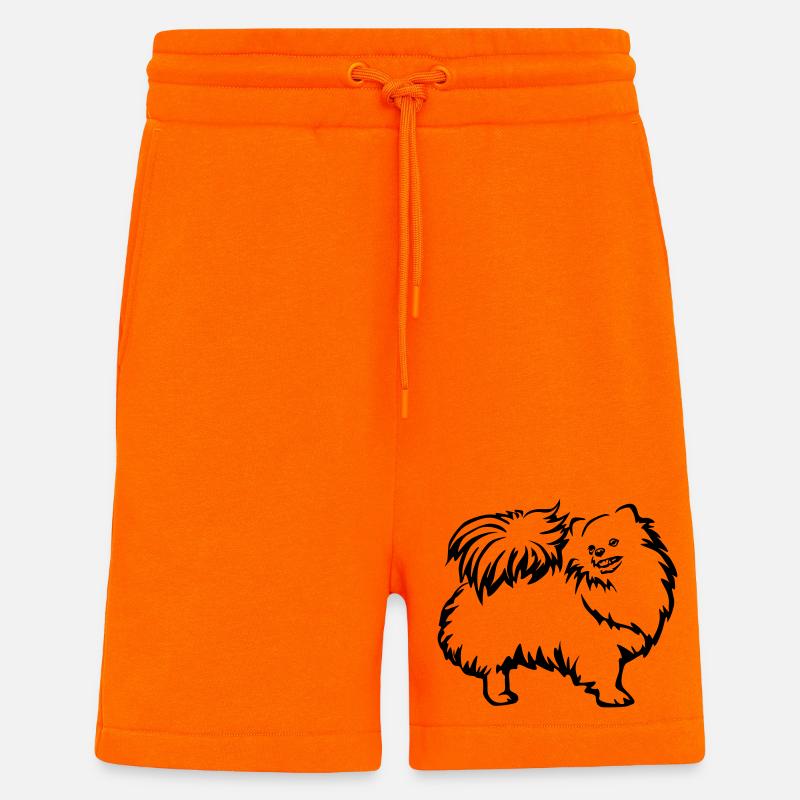 Spitz nain - Short bio décontracté fabriqué en UE - SUNSET ORANGE