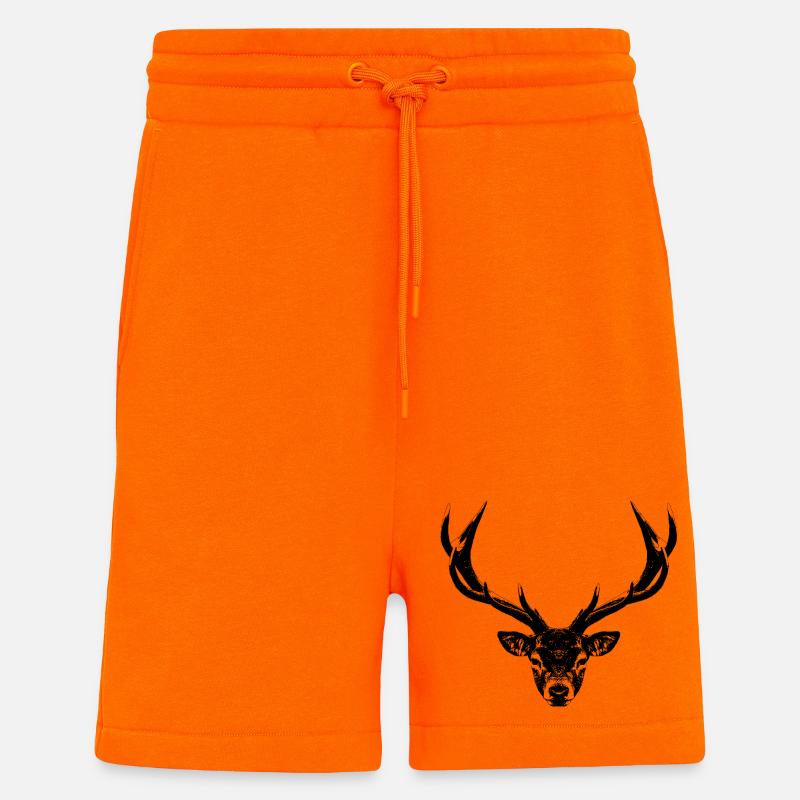 Hirschkopf /Geweihträger - Shorts - made by SPREAD - SUNSET ORANGE