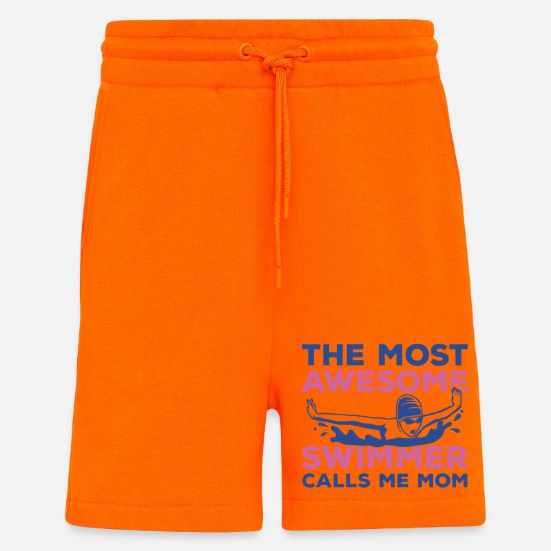 Mère nageuse - Short bio décontracté fabriqué en UE - SUNSET ORANGE