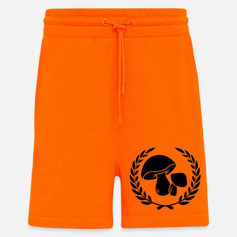 Pilze im Lorbeerkranz - Shorts - made by SPREAD - SUNSET ORANGE