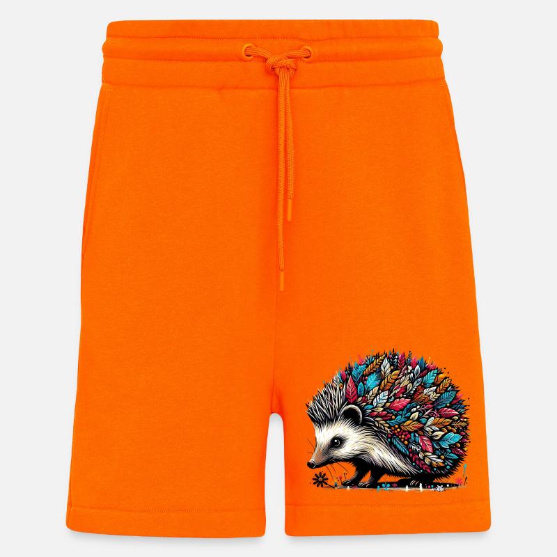 Hérisson - Short bio décontracté fabriqué en UE - SUNSET ORANGE