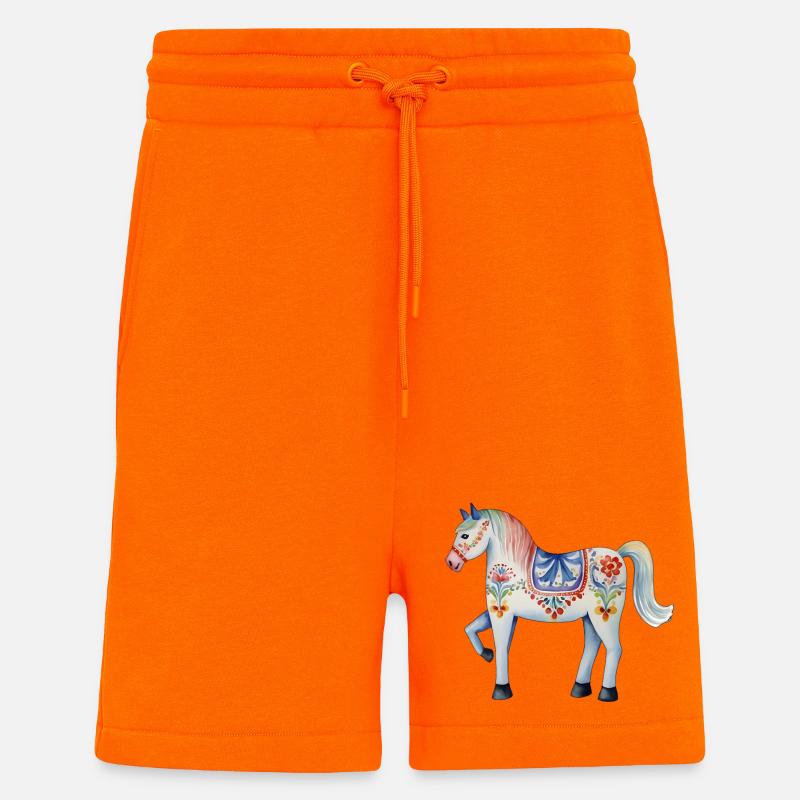 Cheval Dala - Short bio décontracté fabriqué en UE - SUNSET ORANGE