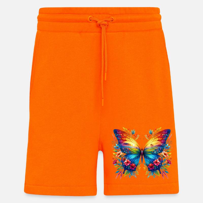 Papillon - Short bio décontracté fabriqué en UE - SUNSET ORANGE