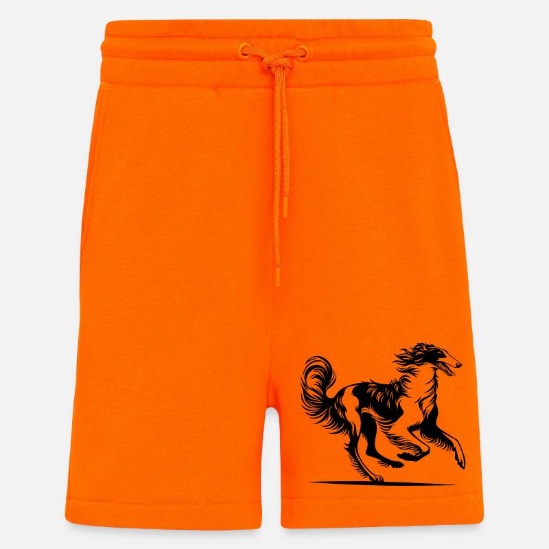 Barzoï - Short bio décontracté fabriqué en UE - SUNSET ORANGE