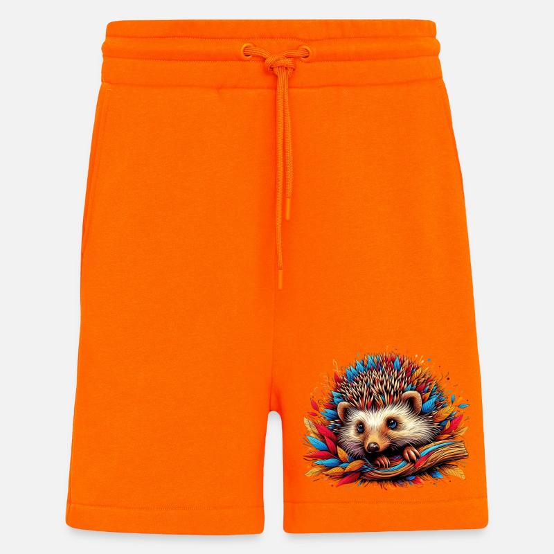 Hérisson - Short bio décontracté fabriqué en UE - SUNSET ORANGE