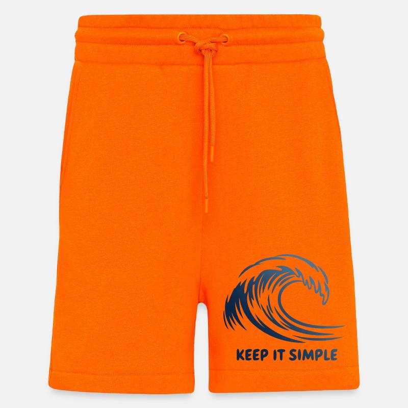Keep It Simple Wave - Shorts - made by SPREAD - SUNSET ORANGE