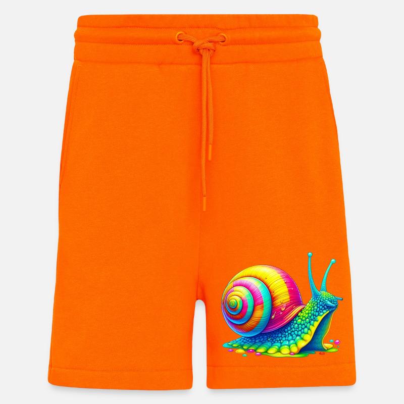 Escargot - Short bio décontracté fabriqué en UE - SUNSET ORANGE