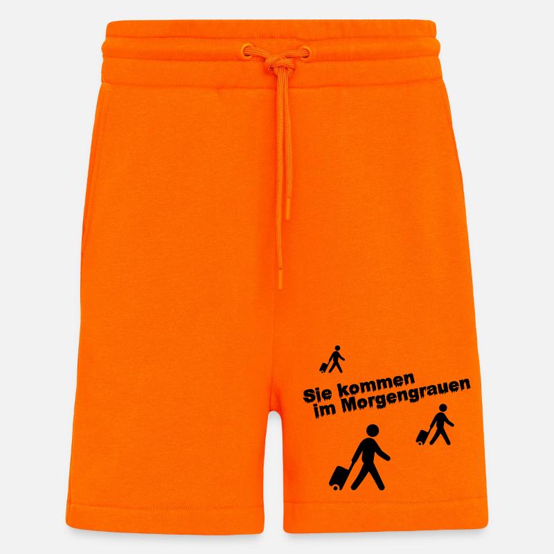 Rollkoffer im Morgengrauen - Shorts - made by SPREAD - SUNSET ORANGE