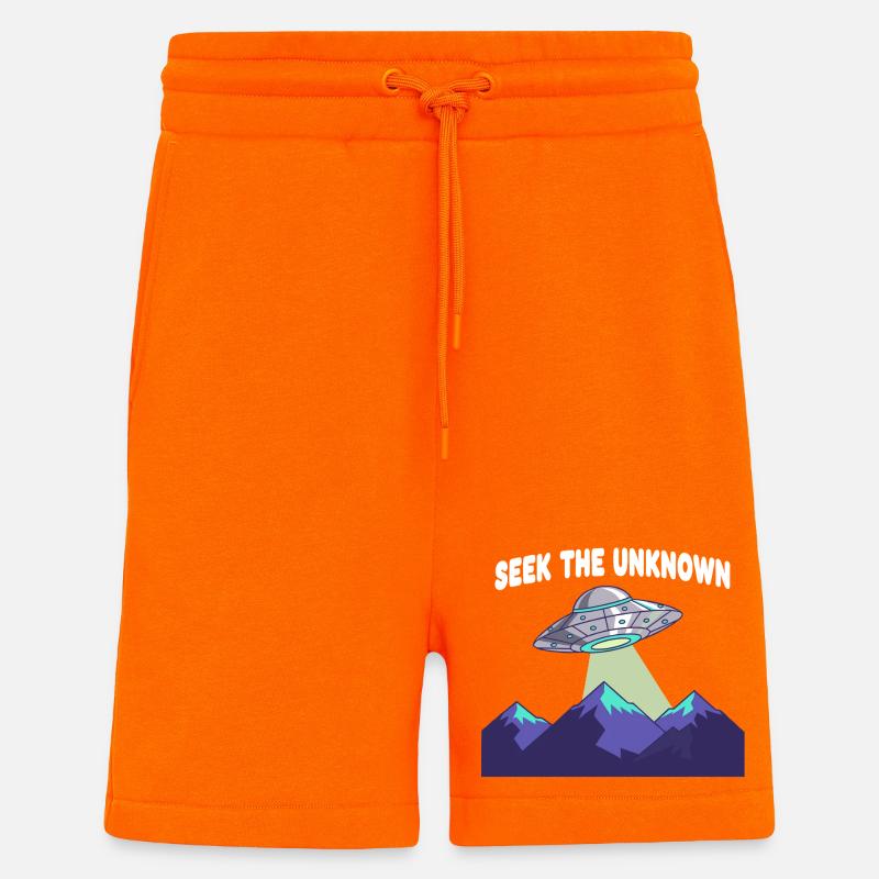 UFO over mountain ranges - Shorts - made by SPREAD - SUNSET ORANGE