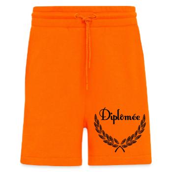 Diplômée – Couronne de Laurier - Short bio décontracté fabriqué en UE - SUNSET ORANGE - Devant