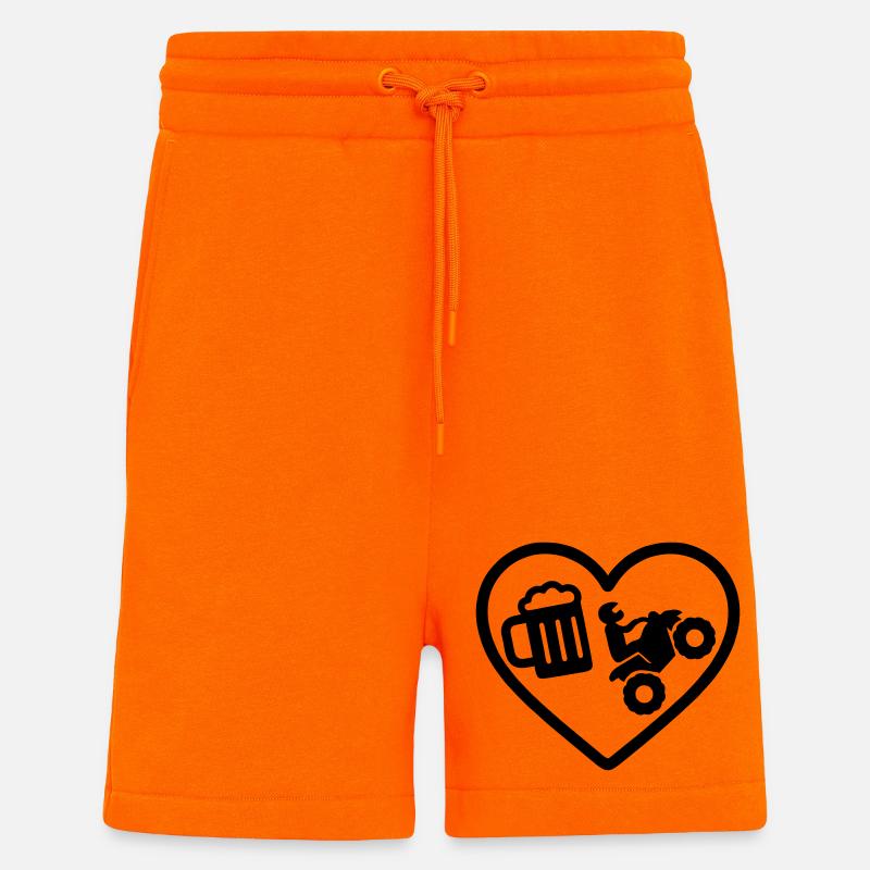 Heart Quad Bier - Shorts - made by SPREAD - SUNSET ORANGE