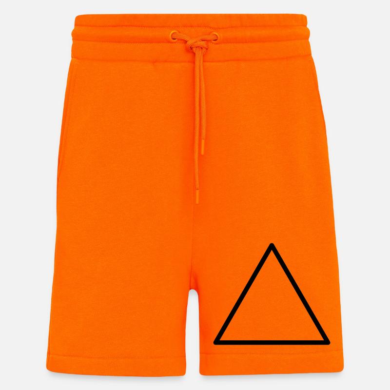 Triangle - Short bio décontracté fabriqué en UE - SUNSET ORANGE