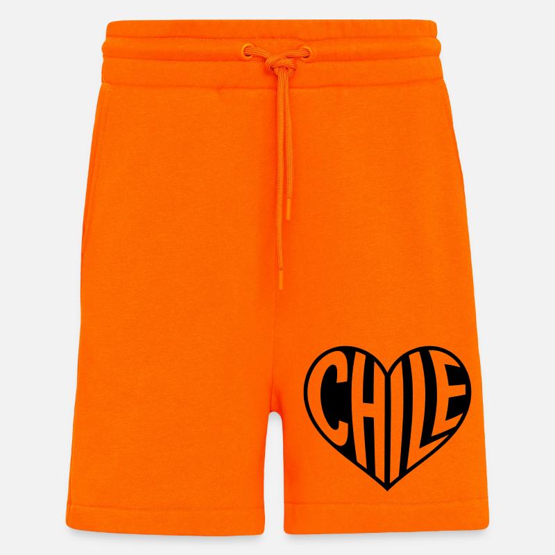 Chile Herz Typografie  - Shorts - made by SPREAD - SUNSET ORANGE