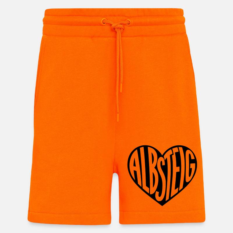 Albsteig, Schwarzwald Herz Typografie - Shorts - made by SPREAD - SUNSET ORANGE