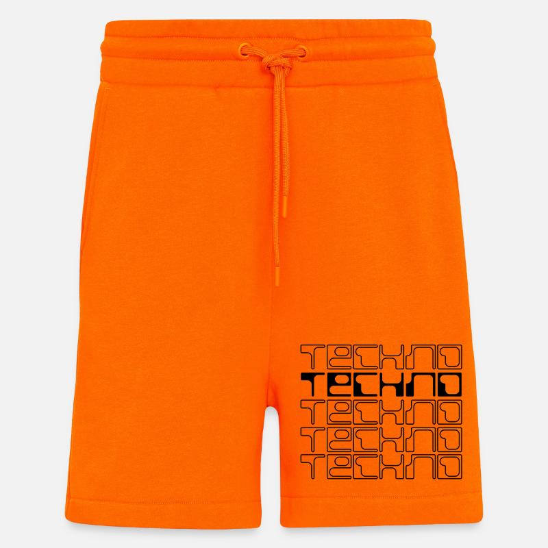 Techno-Musik geometrisches Logodesign - Shorts - made by SPREAD - SUNSET ORANGE