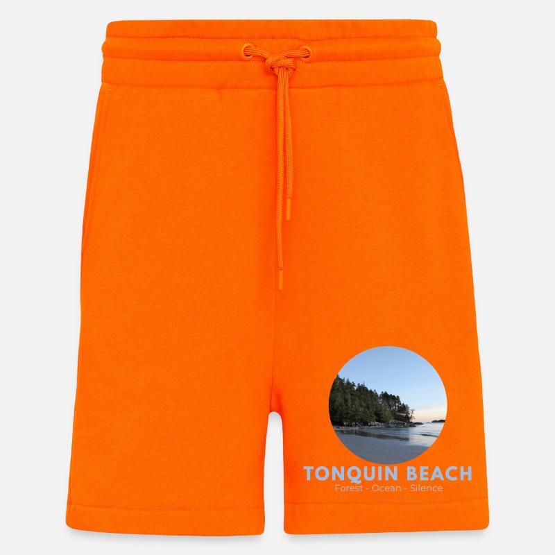 Forêt de Tonquin Beach Océan - Short bio décontracté fabriqué en UE - SUNSET ORANGE