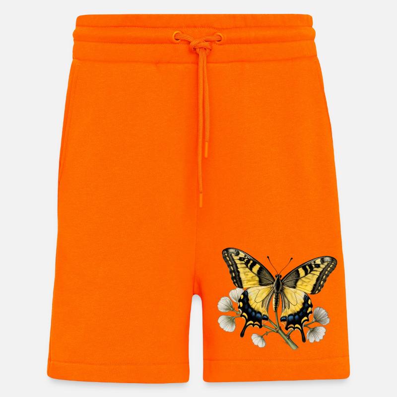 Schwalbenschwanz-Schmetterling – Gravurzeichnung - Shorts - made by SPREAD - SUNSET ORANGE
