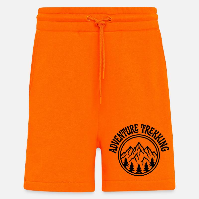 Aventure de randonnée - Short bio décontracté fabriqué en UE - SUNSET ORANGE