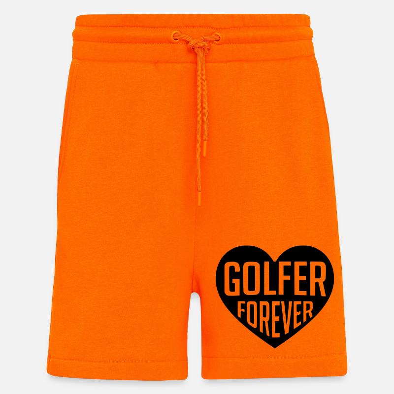 Golf - Golfer Forever Heart - Shorts - made by SPREAD - SUNSET ORANGE