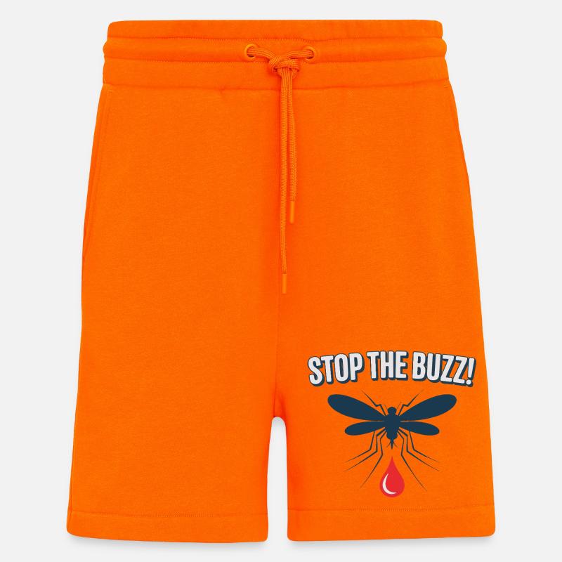 Stopp den Buzz Mückenblutrotttropfen - Shorts - made by SPREAD - SUNSET ORANGE