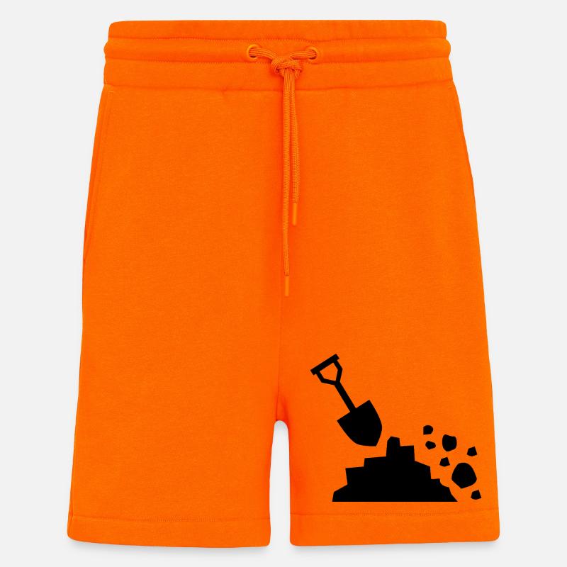 Chantier - Short bio décontracté fabriqué en UE - SUNSET ORANGE