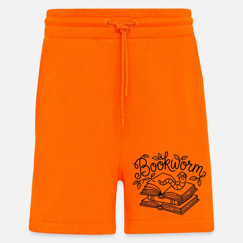 Rat de bibliothèque - Short bio décontracté fabriqué en UE - SUNSET ORANGE