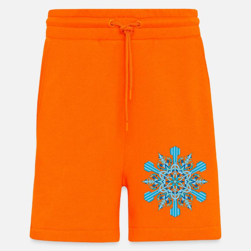 Schneeflocken Mandala - Shorts - made by SPREAD - SUNSET ORANGE