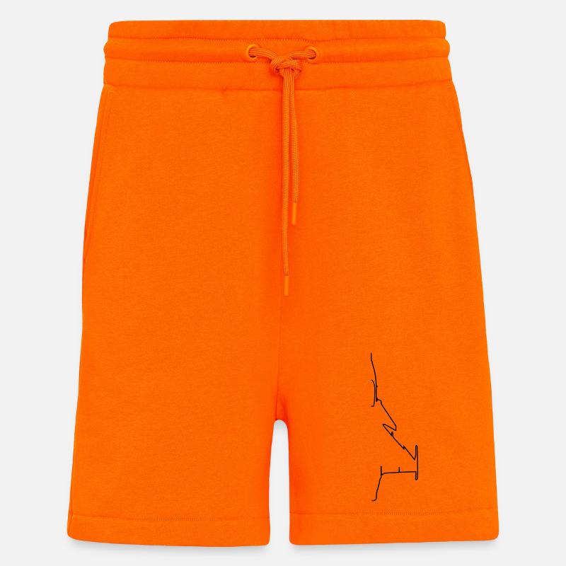 Avion - Short bio décontracté fabriqué en UE - SUNSET ORANGE