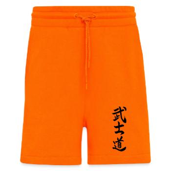 Bushido in Japanese kanji script - Shorts - made by SPREAD - SUNSET ORANGE - Front