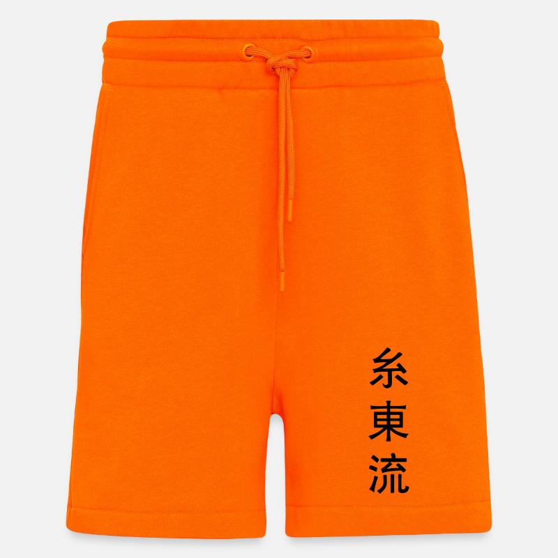Shito ryu emblème du karaté - Short bio décontracté fabriqué en UE - SUNSET ORANGE