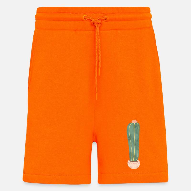 Kaktus im Blumentopf - lang - Shorts - made by SPREAD - SUNSET ORANGE