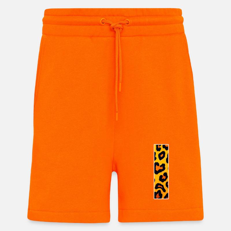 Leopardenglanz Muster - Shorts - made by SPREAD - SUNSET ORANGE