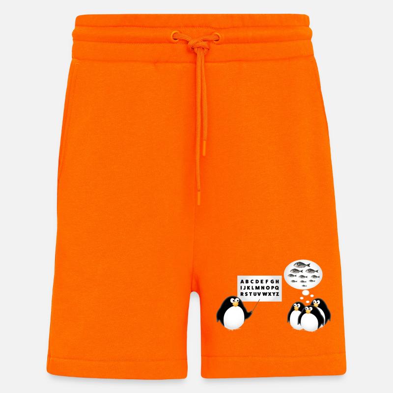 Schule - Pinguin - Shorts - made by SPREAD - SUNSET ORANGE