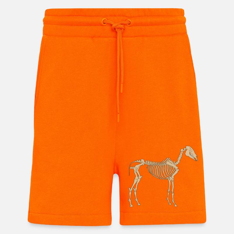 Paläolithisches Skelettpferd - Shorts - made by SPREAD - SUNSET ORANGE