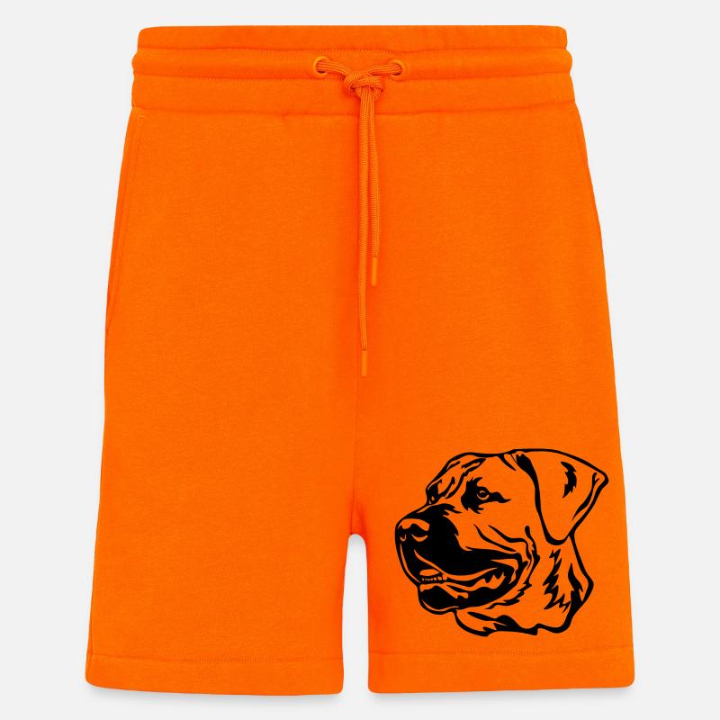 Boerboel Kopf - Shorts - made by SPREAD - SUNSET ORANGE