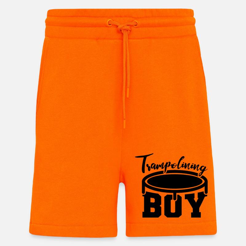 Drôle de pull trampoline - Short bio décontracté fabriqué en UE - SUNSET ORANGE