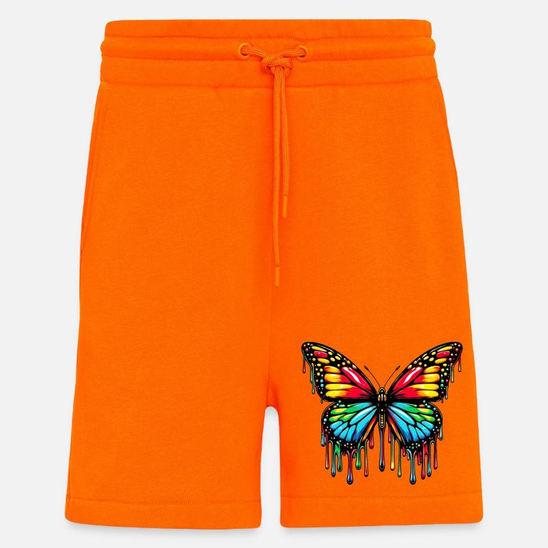 Papillon - Short bio décontracté fabriqué en UE - SUNSET ORANGE