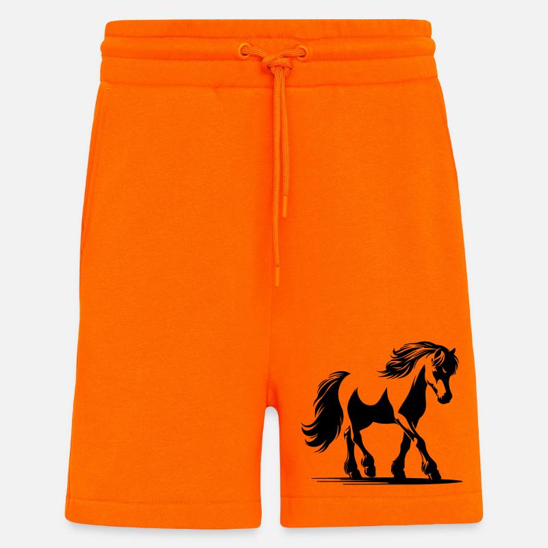Pferd Deutsches Reitpony - Shorts - made by SPREAD - SUNSET ORANGE