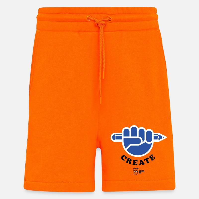 Create ! Dos - Short bio décontracté fabriqué en UE - SUNSET ORANGE