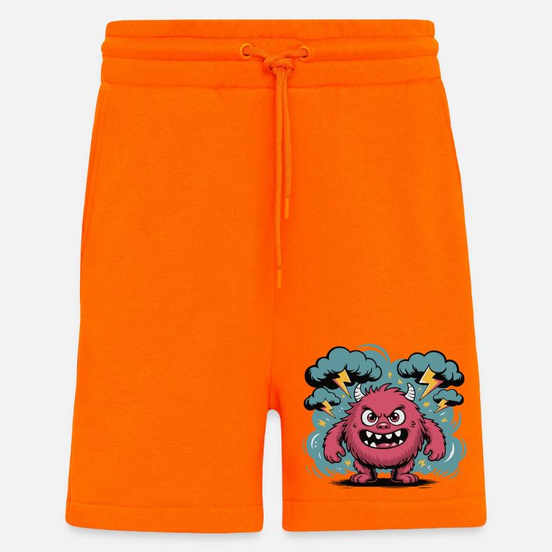 Heftige Sturmmonster-Illustration - Shorts - made by SPREAD - SUNSET ORANGE