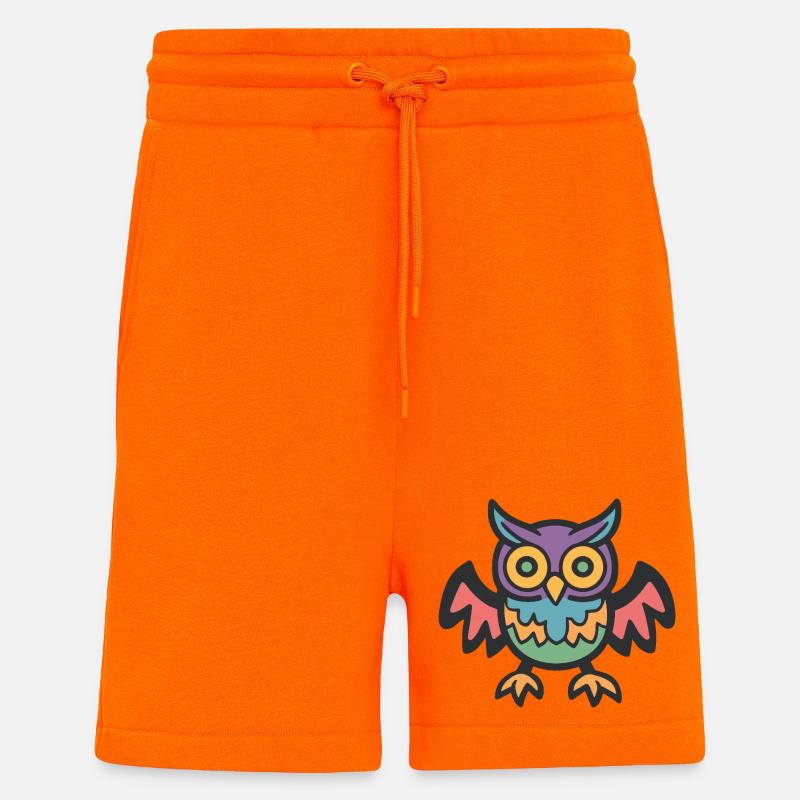 Eule Halloween Zombie - Shorts - made by SPREAD - SUNSET ORANGE