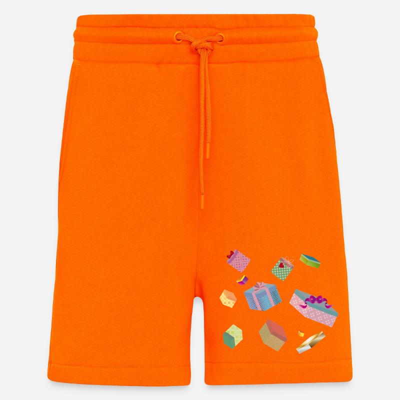 Bunte Geschenkboxen – festlich verpackte Geschenke - Shorts - made by SPREAD - SUNSET ORANGE