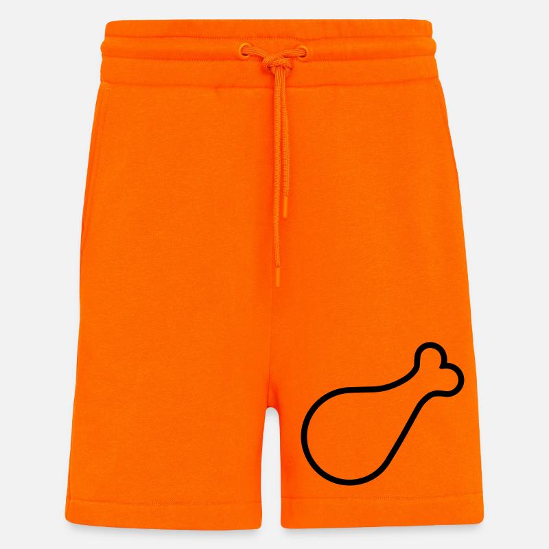 cuisse de poulet - Short bio décontracté fabriqué en UE - SUNSET ORANGE