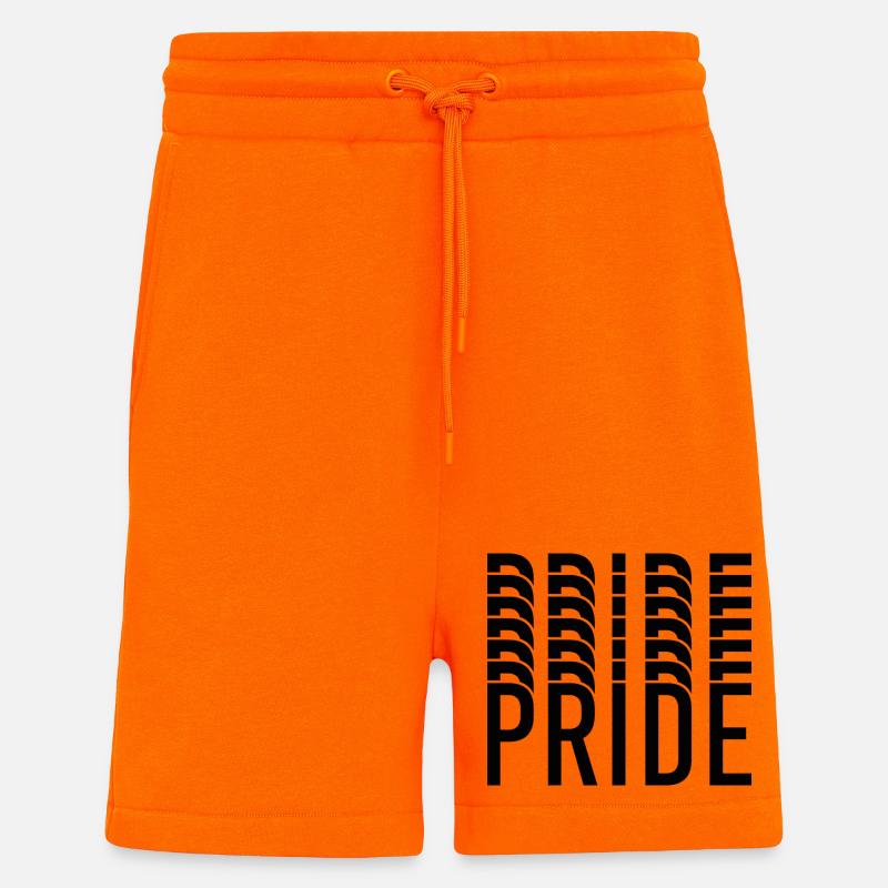 Pride Typography Contrast Pattern - Shorts - made by SPREAD - SUNSET ORANGE