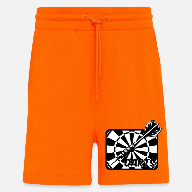 Fléchettes, fléchettes, fléchettes - Short bio décontracté fabriqué en UE - SUNSET ORANGE