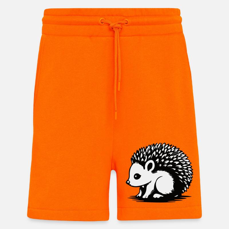 Monochrome Igel-Silhouette - Shorts - made by SPREAD - SUNSET ORANGE