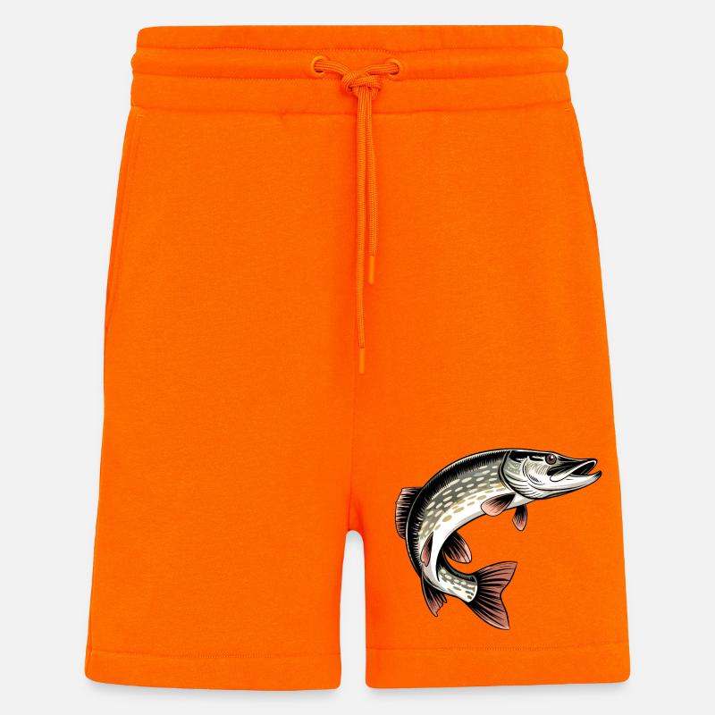 Raubfisch Hecht - Shorts - made by SPREAD - SUNSET ORANGE
