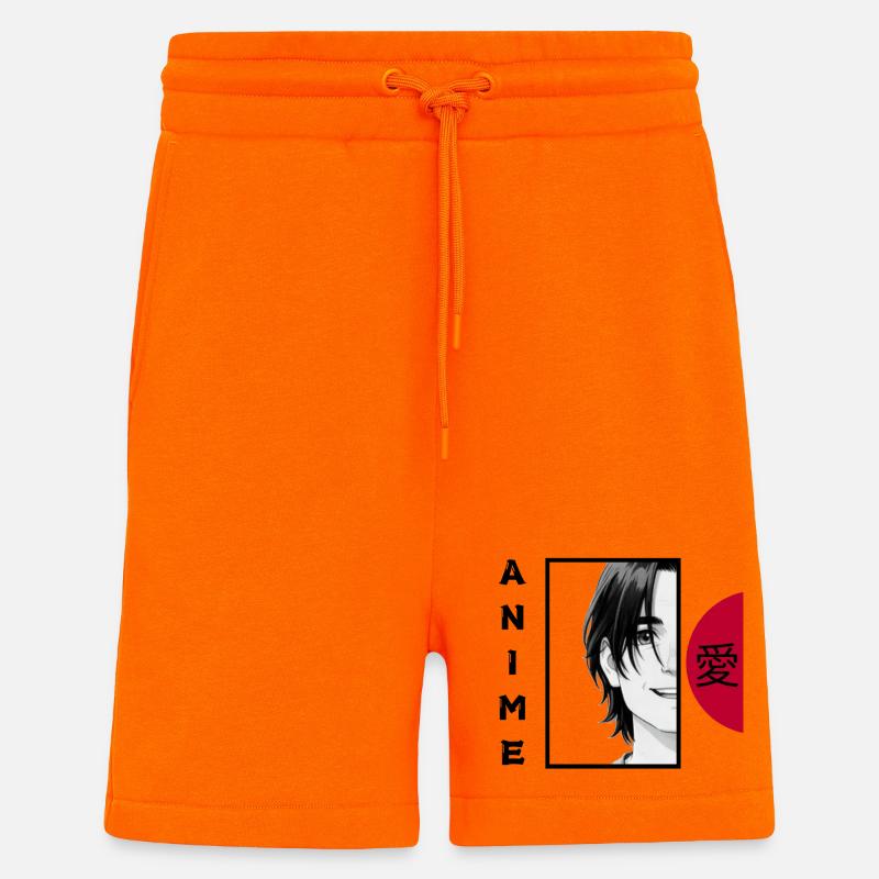 Anime Lover BLACK - Shorts - made by SPREAD - SUNSET ORANGE