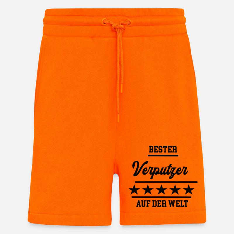 Verputzer Bester Handwerker Verputzerei - Shorts - made by SPREAD - SUNSET ORANGE